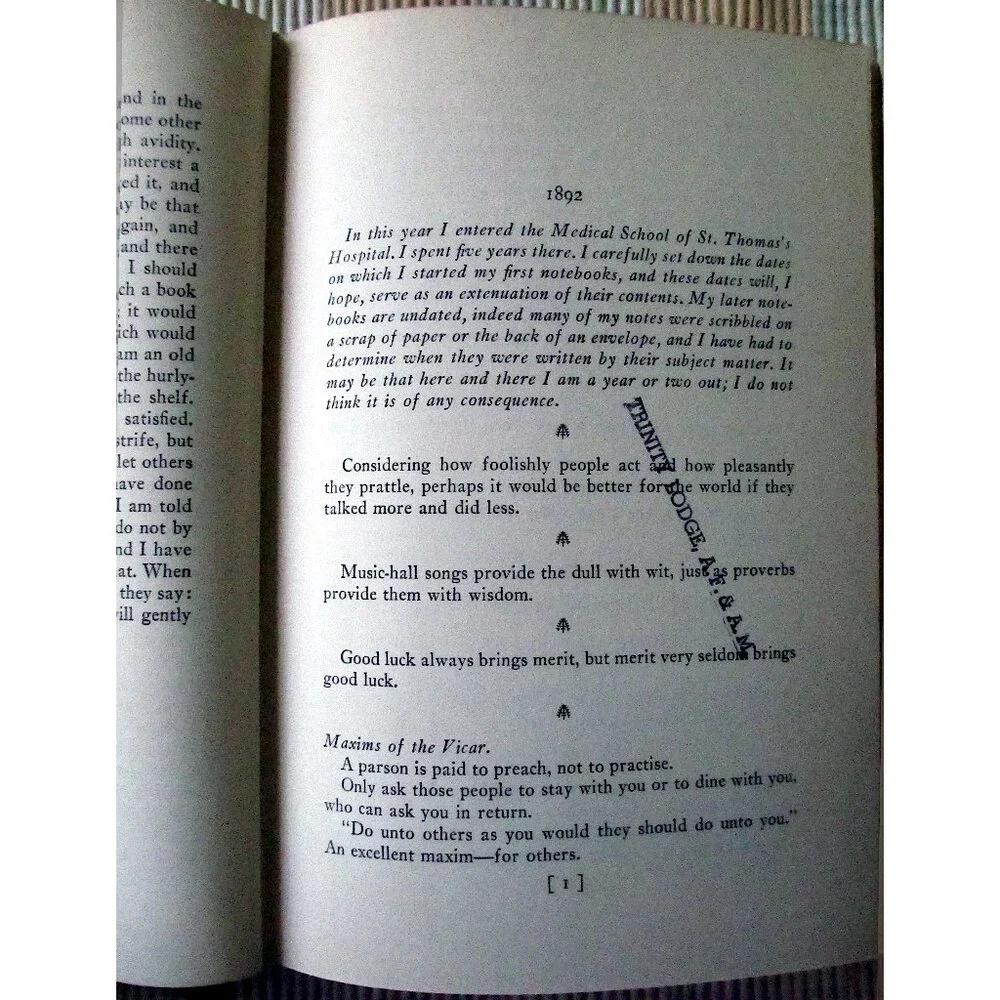 Book: A Writer's Notebook by W. Somerset Maugham - Picture 2 of 12